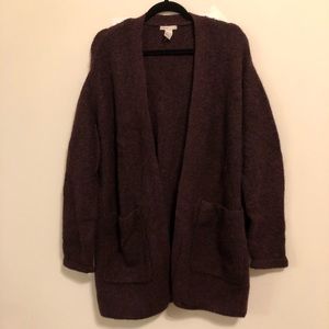Oversized mohair blend cardigan